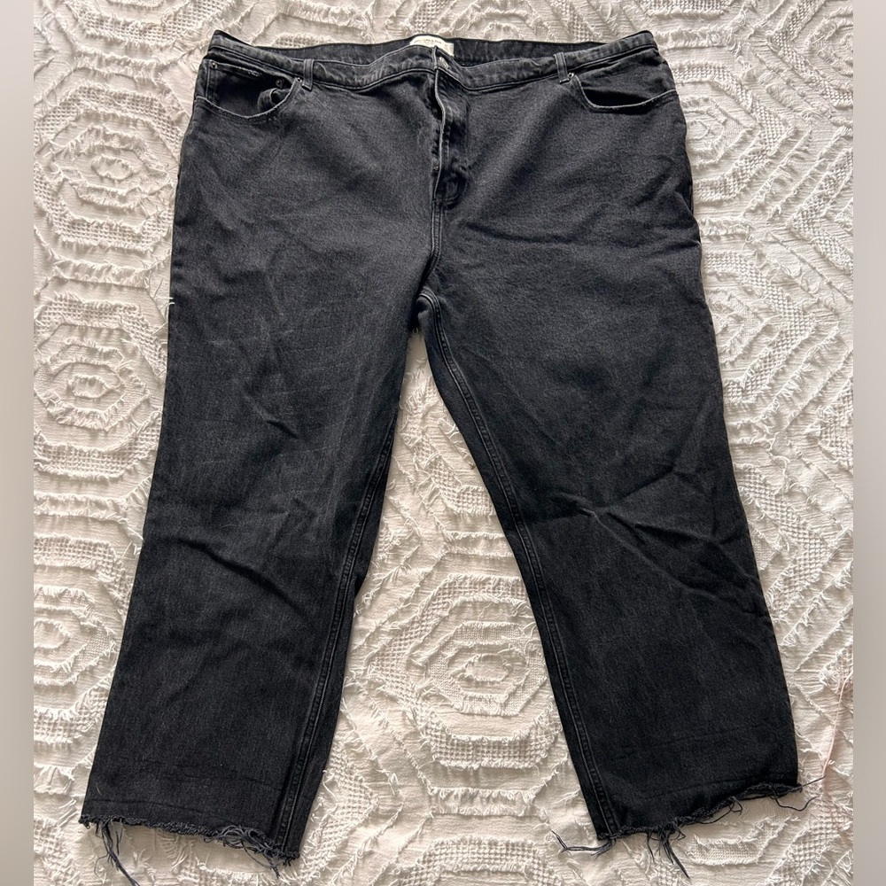 Abercrombie & Fitch The 90s Straight Ultra High Rise Black Jeans